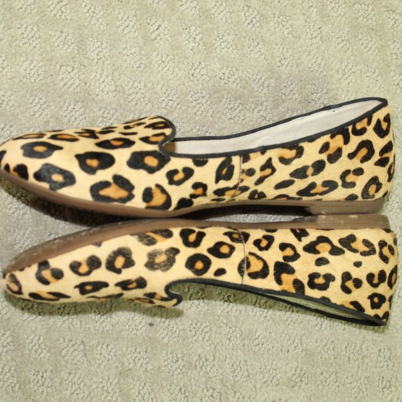 Ugg Alloway Women's 10 Calf Hair Cheetah Print Shearling Insole Round Toe Flats - Picture 4 of 8